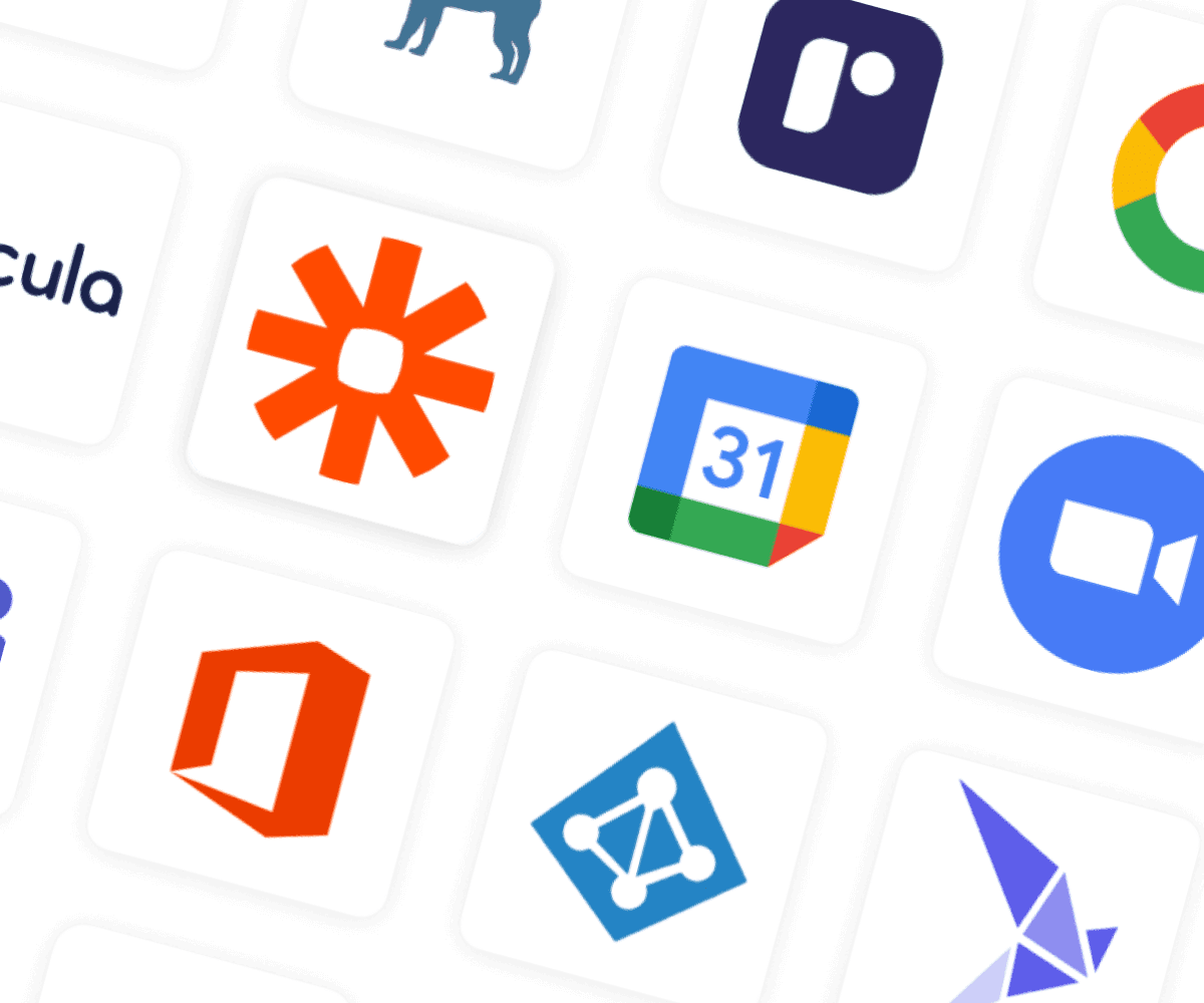 Logos of different integrations arranged in a grid